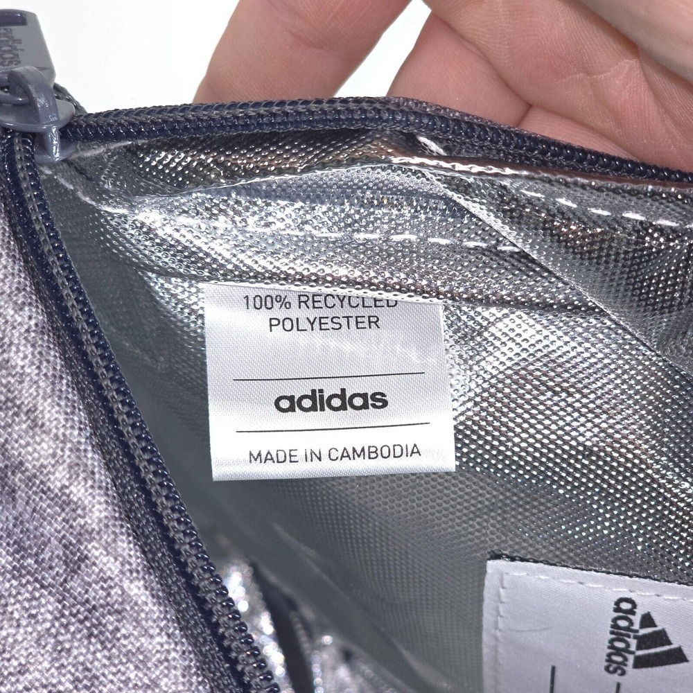 adidas Santiago‎ 2 Insulated Lunch Bag Gray Three Stripe Brand Full Zip Colorful - Picture 14 of 16